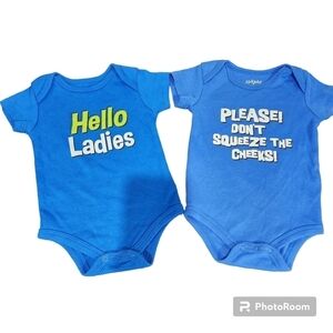 Widgets Baby 2 Piece Short Sleeve Bodysuits Size 0-3 mos.